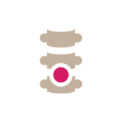 Icon of joint damage and spinal fusion