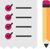 A checklist and pencil suggest writing down what’s on your mind.