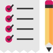 A checklist and pencil suggest writing down what’s on your mind.