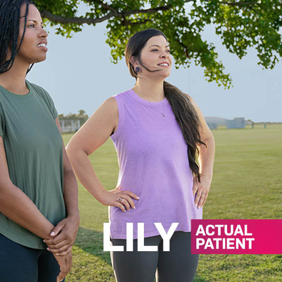 Lily is an actual patient. Individual results may vary. Lily was compensated for her time.