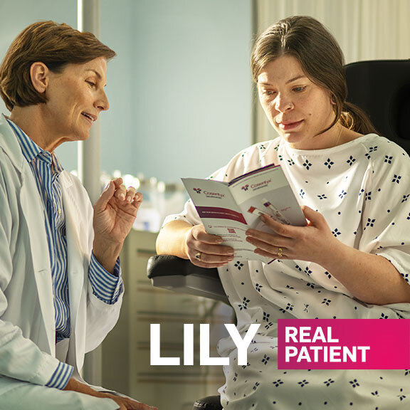 Lily is an actual patient. Individual results may vary. Lily was compensated for her time.